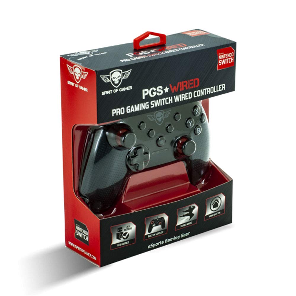 MANDO PARA NINTENDO SWITCH SPIRIT OF GAMER PRO - CRUCETA PRECISIÃ“N - 2 STICKS ANALÃ“GICOS - 16 BOTONES - CABLE 2.5M