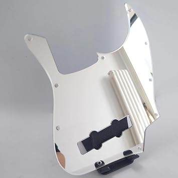 Silver Mirror Bass Guitar Pickguard 10 Hole for 4 String Jazz J Bass Guitar Pickguard Replacement Parts