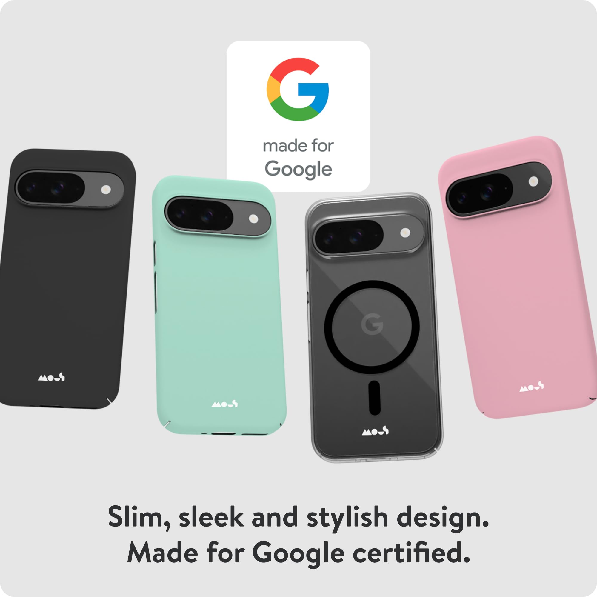 Custodia Mumbi UltraSlim Per Google Pixel, Trasparente Rosa: Sottile E Protettiva