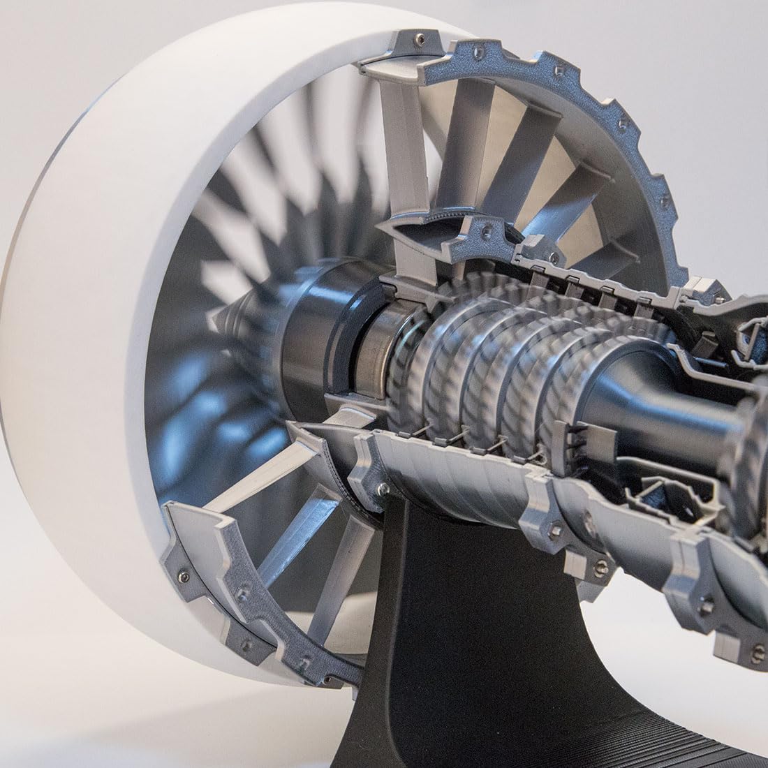 Model silnika spalinowego, TRENT900 skala 1/15, nadruk 3D, funkcjonalny silnik turbofanowy, zestaw do samodzielnego montażu, silnik samolotowy, prezent