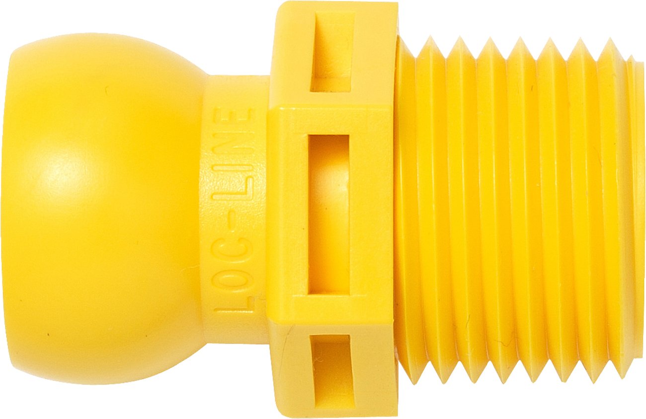 Loc-Line Acid Resistant Coolant Hose Component, Yellow Polyester, Connector, 1/2