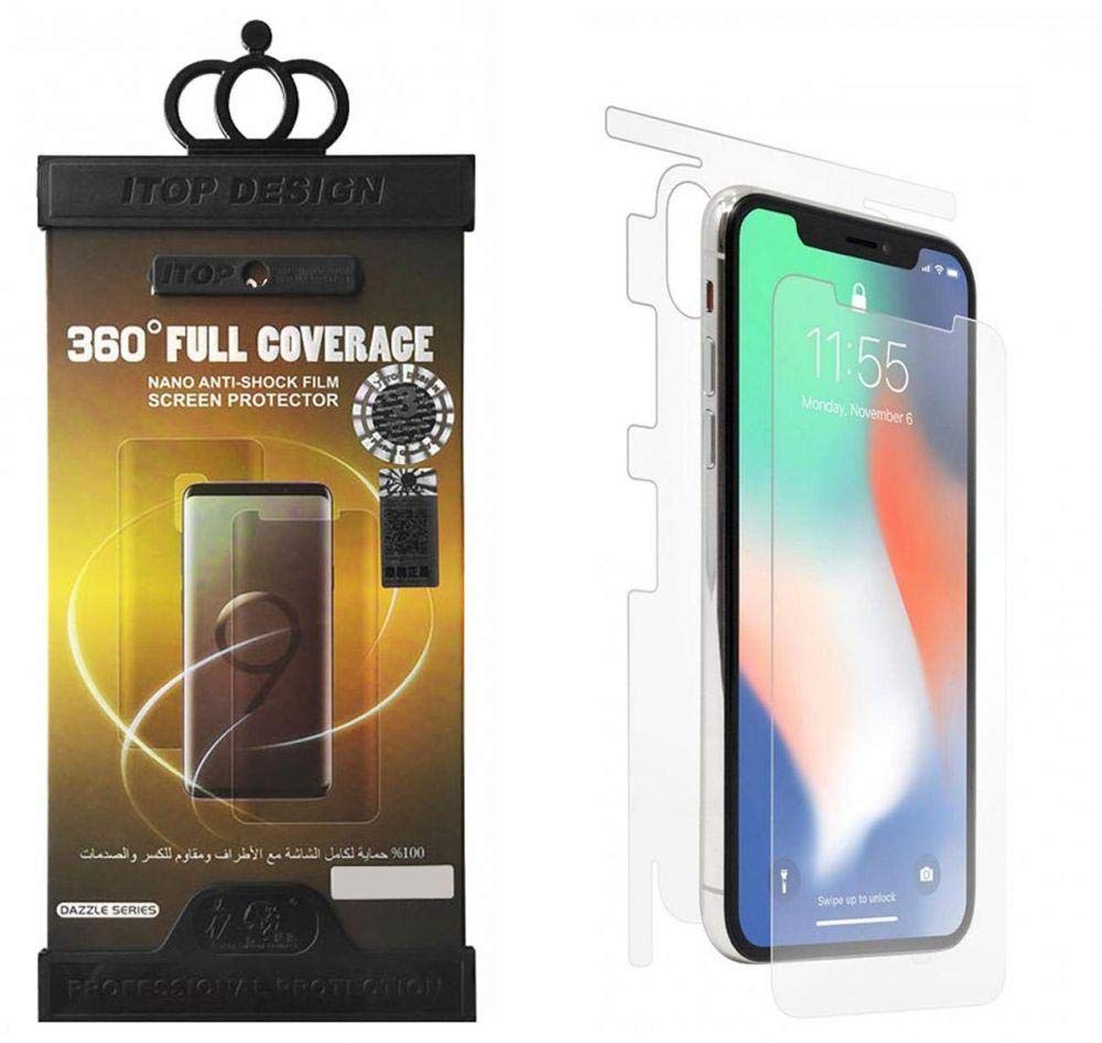Apple iPhone XS Max 360 Full Cover Nano Anti-Shock Film Screen Protector - Clear