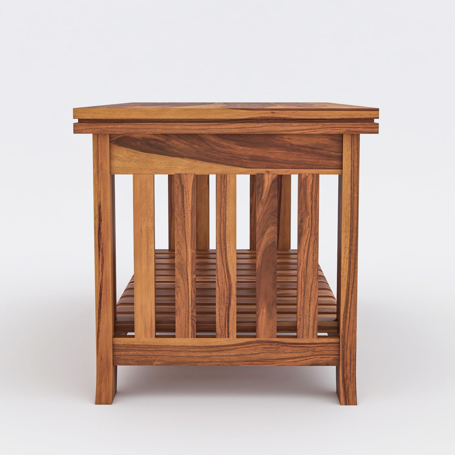 Sheesham Wood Centre Table for Living Room, Coffee Table, Teapoy, Solid Wooden Home Furniture (Design 1) 2