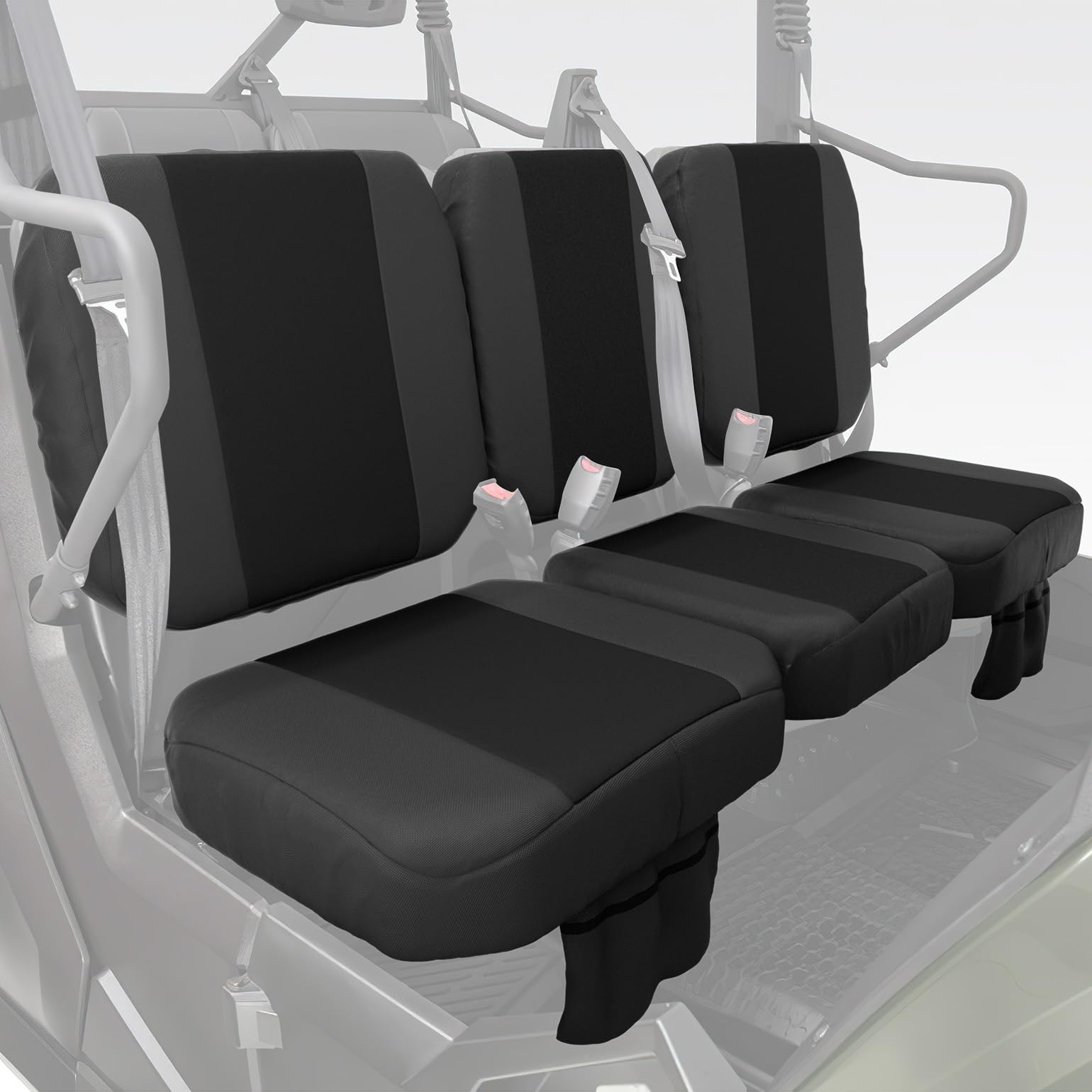 KEMIMOTO Seat Cover Water-Resistant Front and Rear Kits Compatible with Tracker 800SX Crew 2020+ UTV Two Doors Split Bench