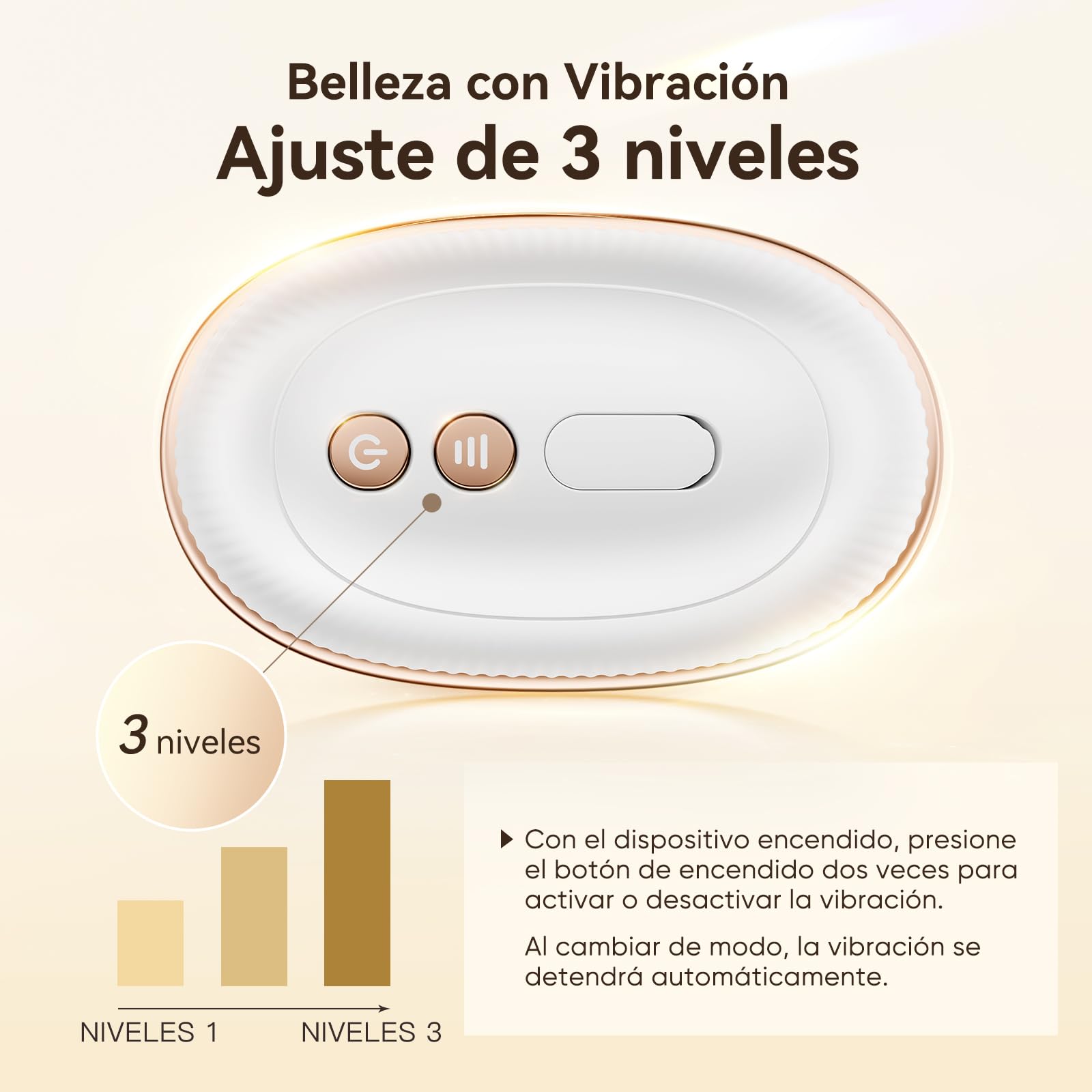 ANLAN Mini Radiofrecuencia Facial, 24K Oro RF Aparato Reafirmante y Antiarrugas, EMS Masajeador Facial Antienvejecimiento, 3 Modos, 3 Niveles, IPX6