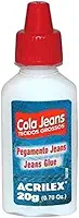 Cola Jeans Tecidos Grossos Alta Fixação 20g Atóxica Ideal para Reparos Customizações Jeans Não Tóxica, Resistente à Agua