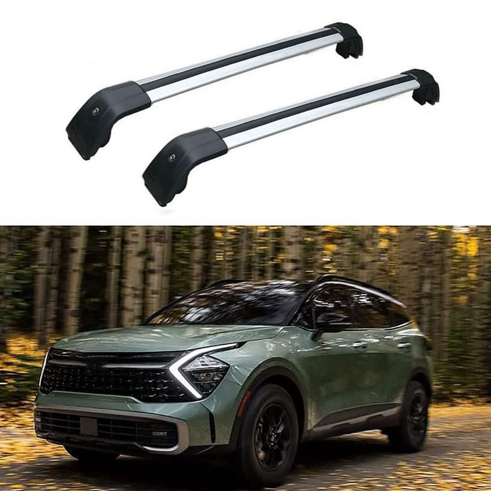 Barras de Techo para KIA New Sportage 2023 2024,Portaequipajes En El Techo del Coche Barandilla De Carga Rieles De Techo,C