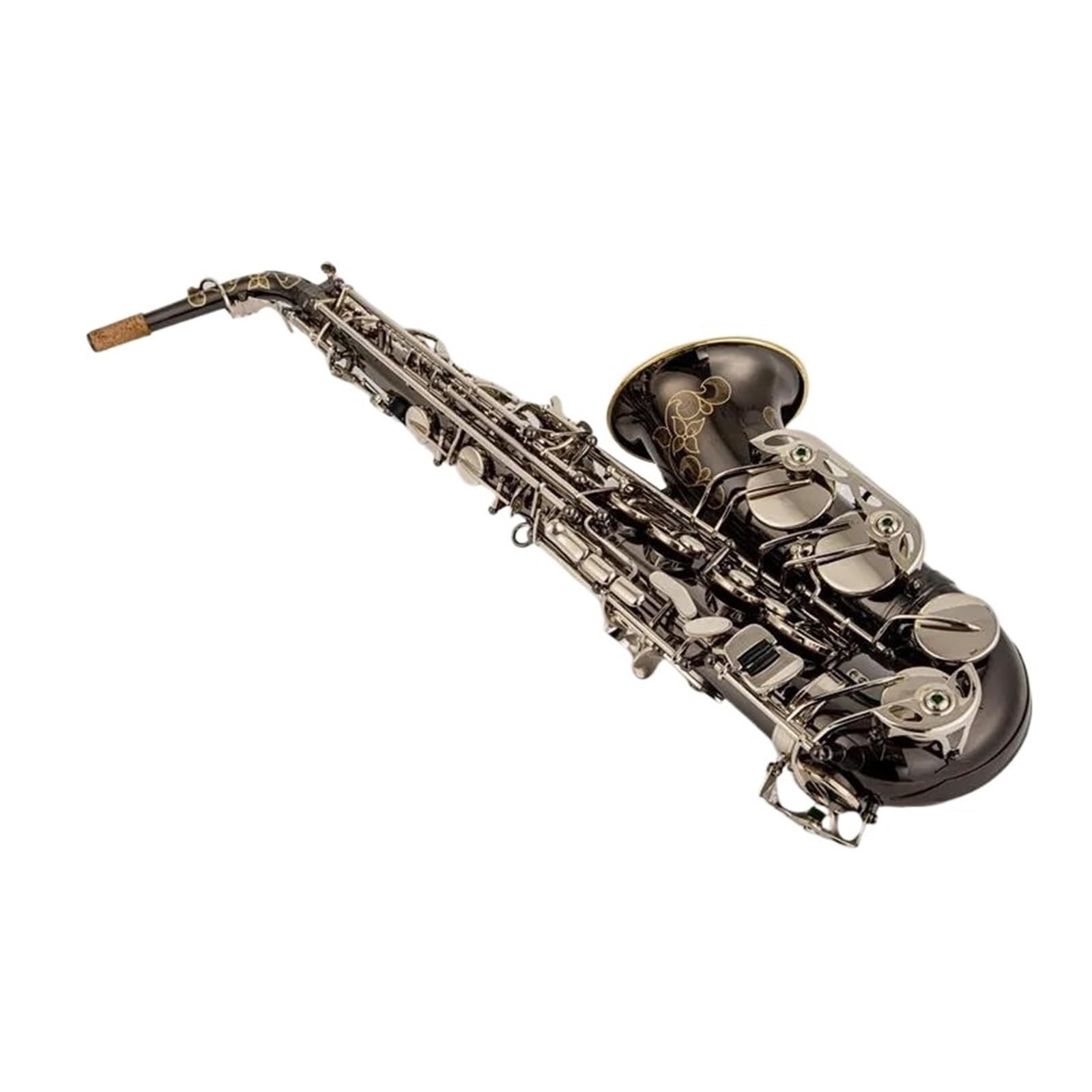 Professionale Sassofono Sassofono Contralto Nero in Lega di Nichel Argento Contralto Sax Strumento Musicale in Ottone con Custodia Bocchino (Color : 02)