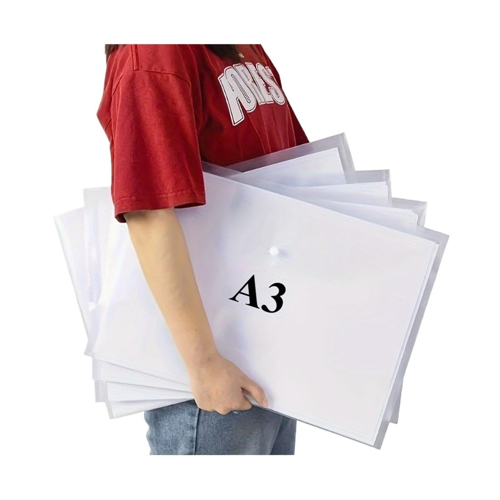 Cartelline Trasparenti Cartelle portadocumenti trasparenti A3 da 10 pezzi con chiusura a scatto: organizer for documenti in plastica PP impermeabile for disegni architettonici