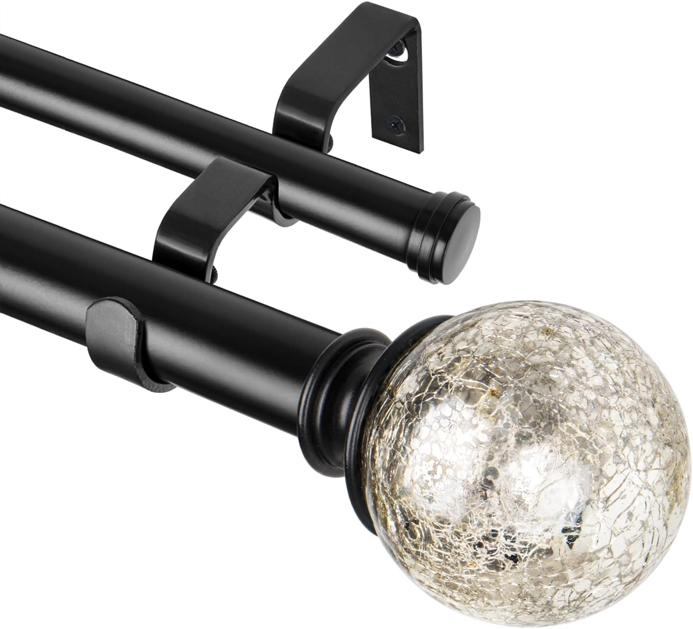 KAMANINA Lot De 2 Tringles à Rideaux Décoratives Avec Embouts