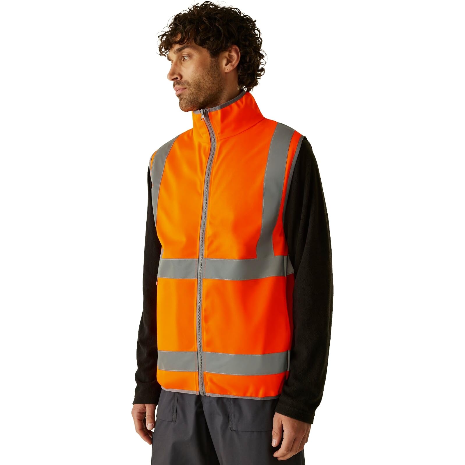 Regatta Men's Pro Hi-Vis Full Zip Gilet - Orange - 3XL