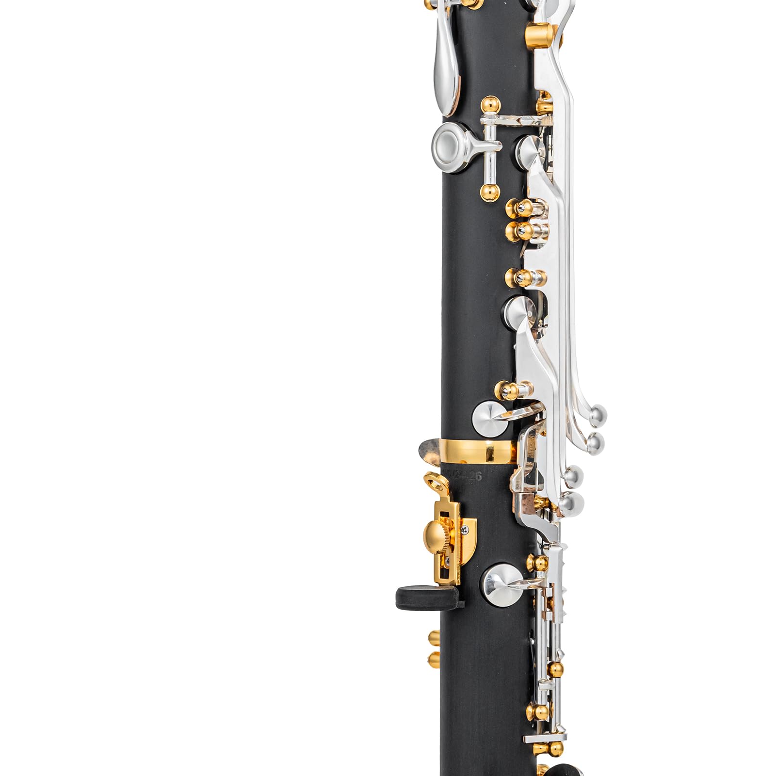 Clarinete soprano CG-S7 Bb con mecanismo de meseta y agujeros cubiertos, 17 llaves de níquel plateado, cuerpo ABS, postes dorados, ideal para saxofonistas, manos pequeñas y discapacitados