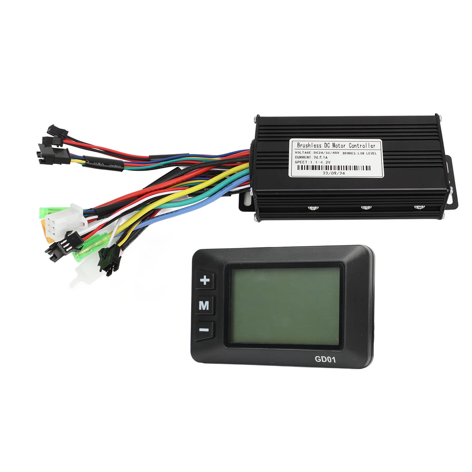 VINGVO Kit De Contrôleur Moteur à Onde Sinusoïdale Trois Modes 250W-350W Avec Affichage LCD Pour