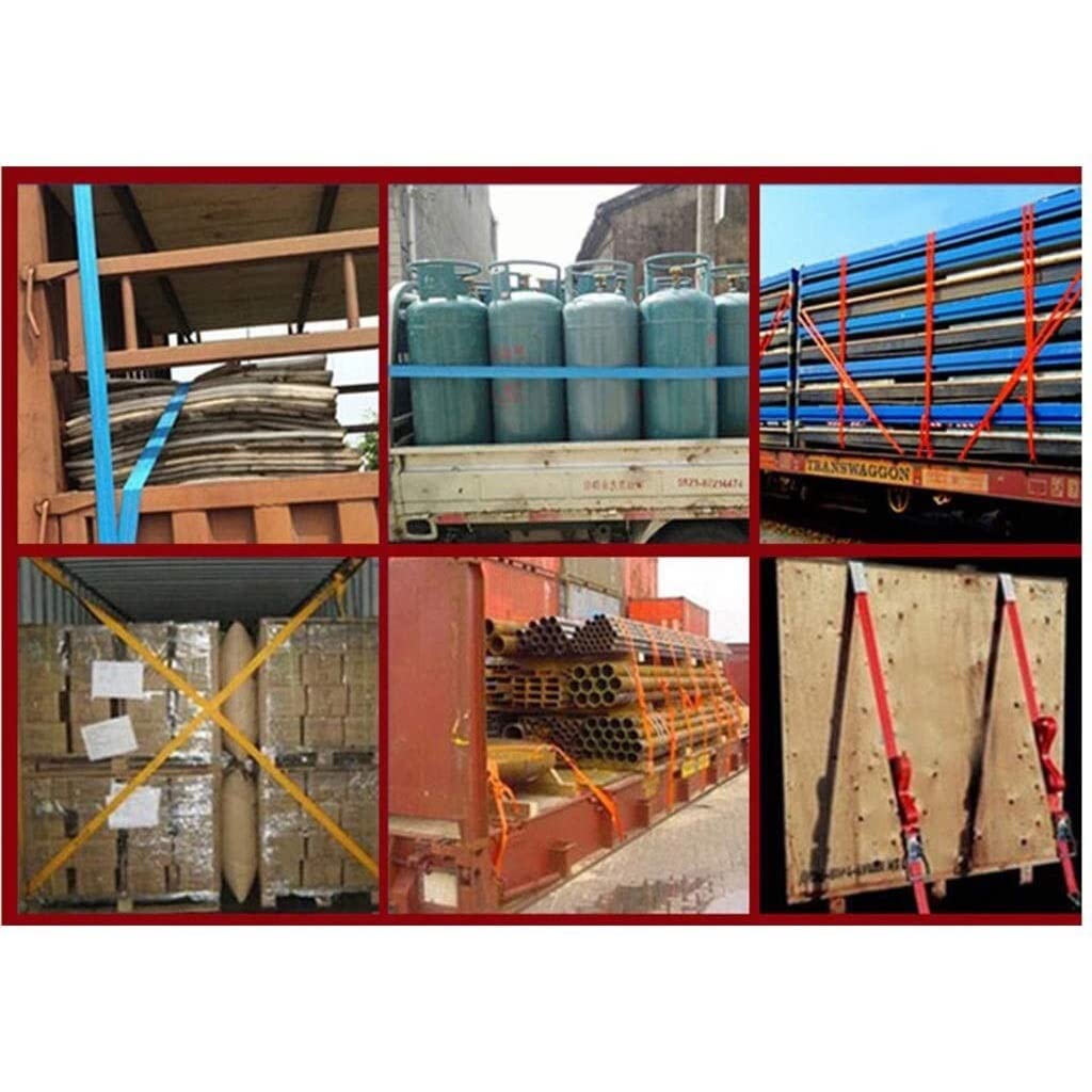 Correas de amarre de trinquete de 2 pulgadas de ancho, correas tensoras de 5 t, correas de amarre, correa de fijación de carga para electrodomésticos en movimiento, equipo de césped, correas de trin
