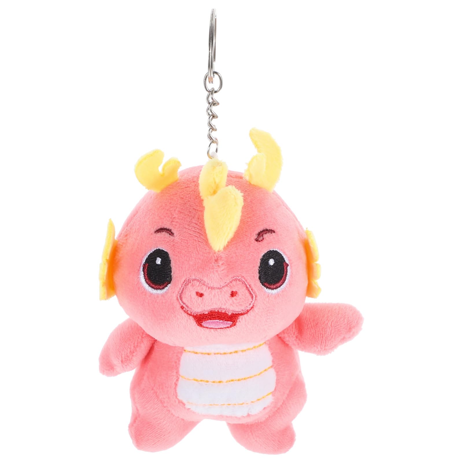 COLLBATH Plush Dragon Keychain Adorn Cute Stuffed Dragon Pendant Cartoon Design Bag Charm Multi Functional Keychain for Bags Backpacks Soft Plush Material Easy to Carry