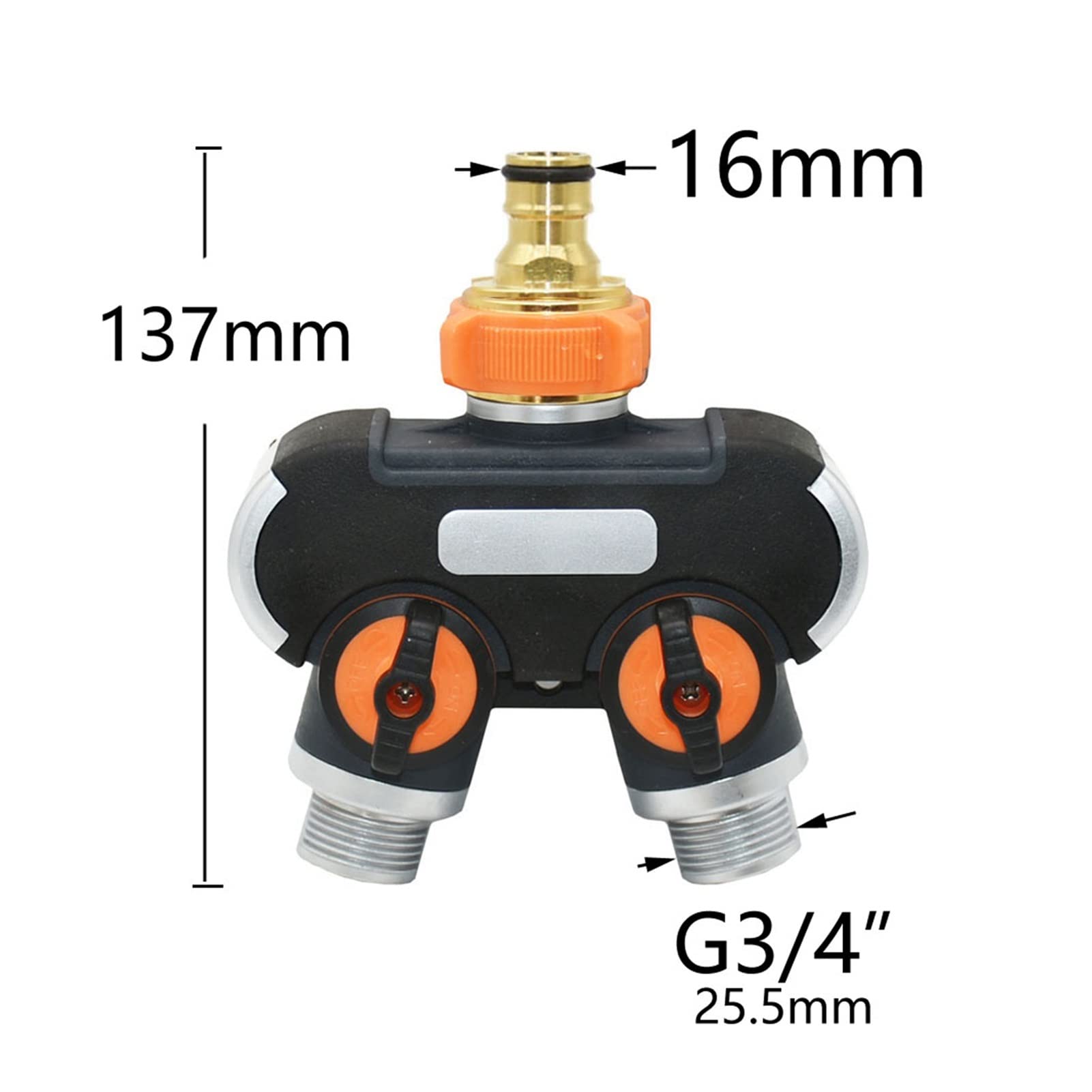 Connettori per tubo di irrigazione a goccia, 2/4 vie, rubinetto da giardino femmina, 1/2 pollice, 3/4 a 3/4 di pollice, valvola di irrigazione, deviatore per tubo, connettore rapido, 1 set (H)