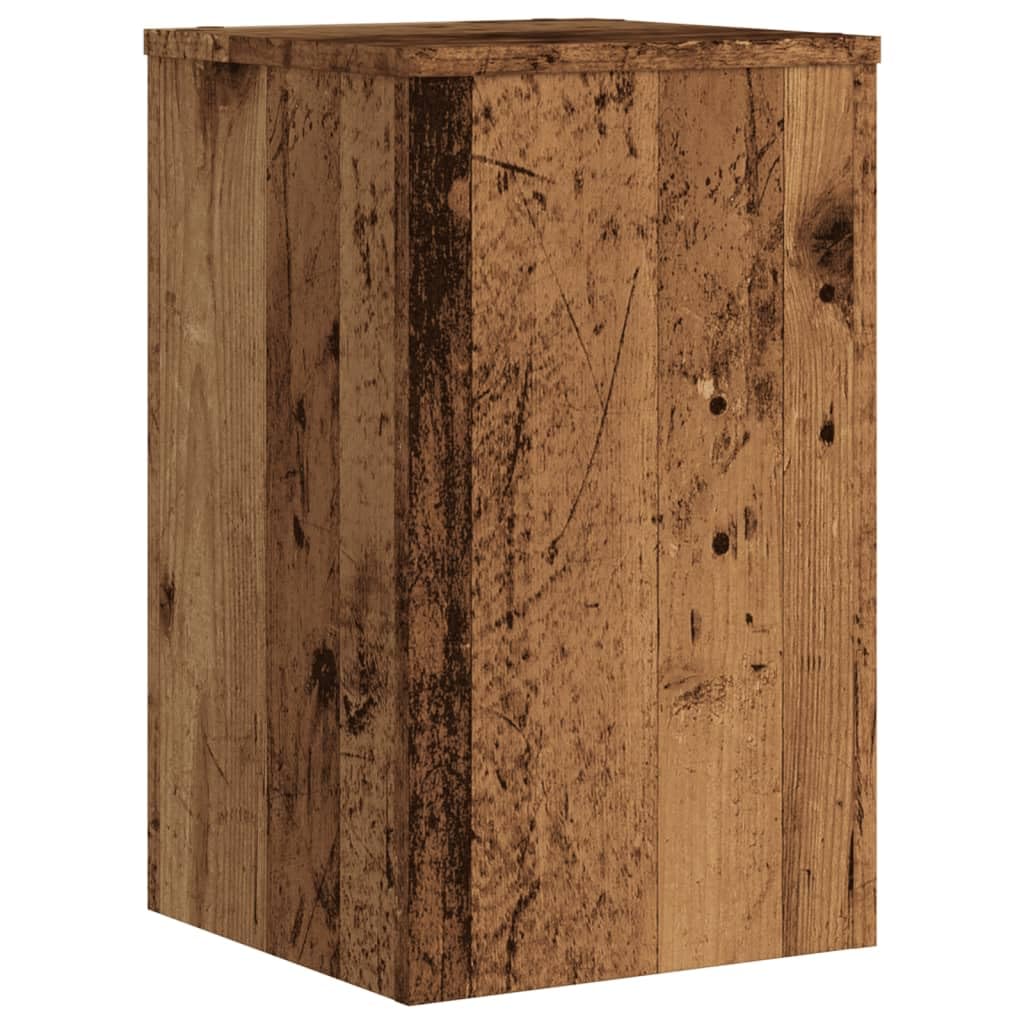 Supporto per piante, 2 pezzi, legno invecchiato, 30 x 30 x 50 cm, composito