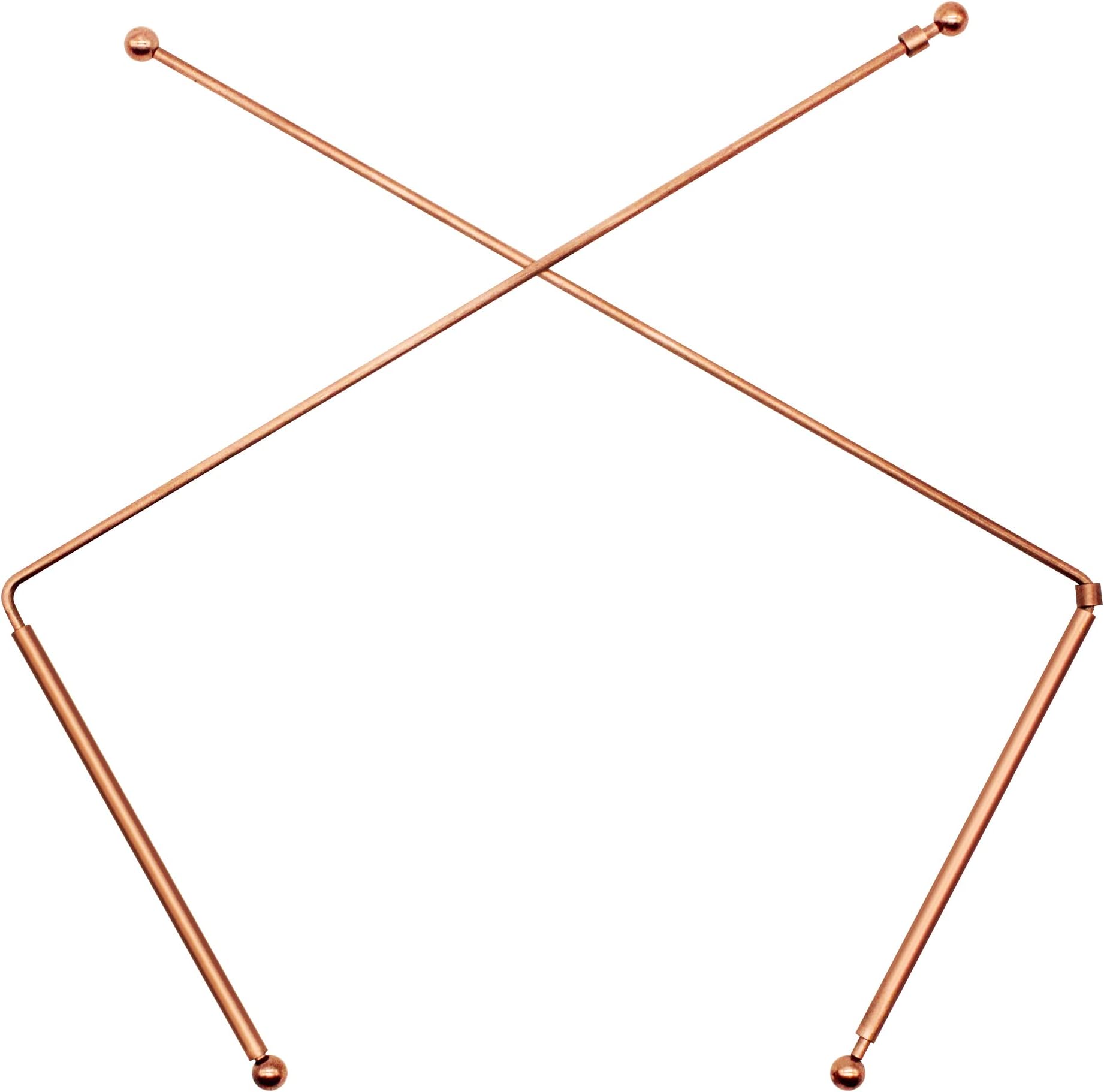 2X 99.9% Copper Dowsing Rod - Divining Rods with Box, Ghost Hunting, Water Divining, Spirit Hunting,Detect Gold,Yes No Questions etc