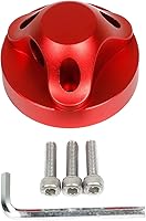 Vista 2 de Hoolcar Cubierta base de radio de aluminio rojo para Jeep Wrangler JL JLU JK JKU JT 2007-2021