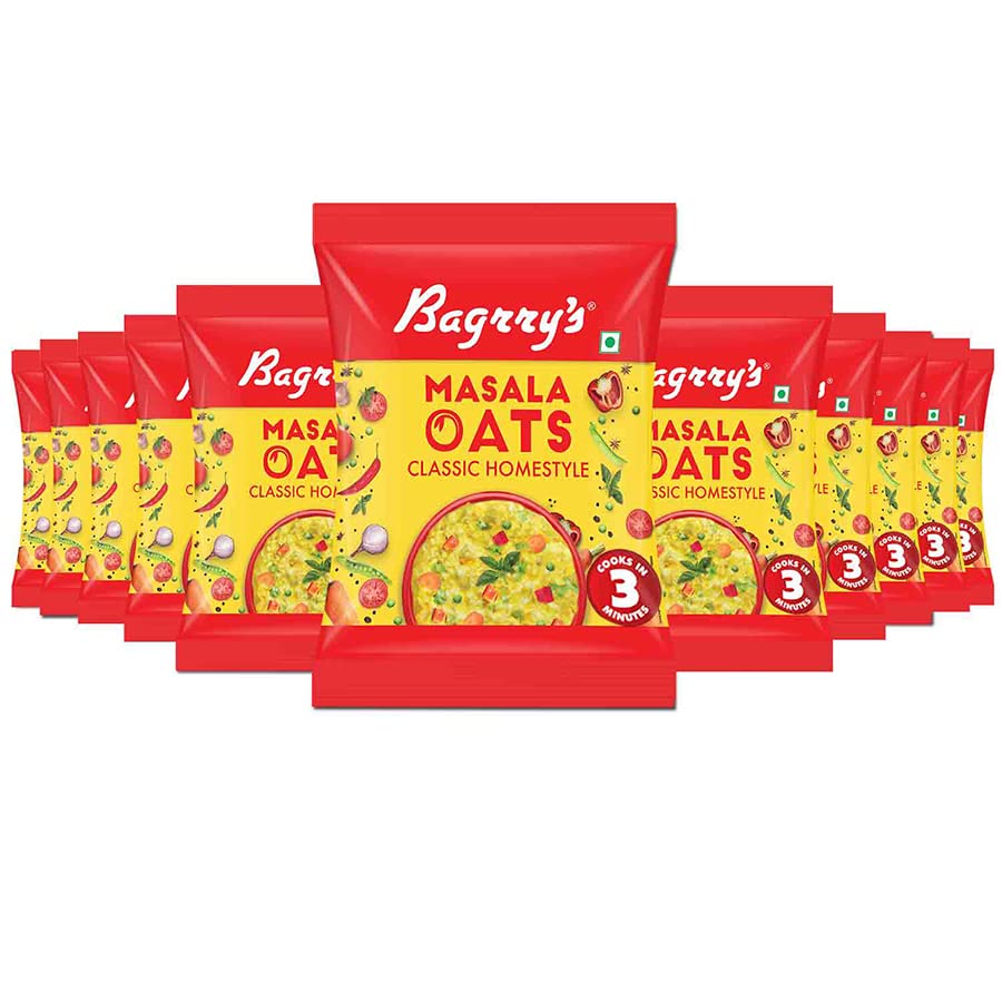 Image of Bagrry's Masala Oats Classic Homestyle (40 g) - Pack of 11