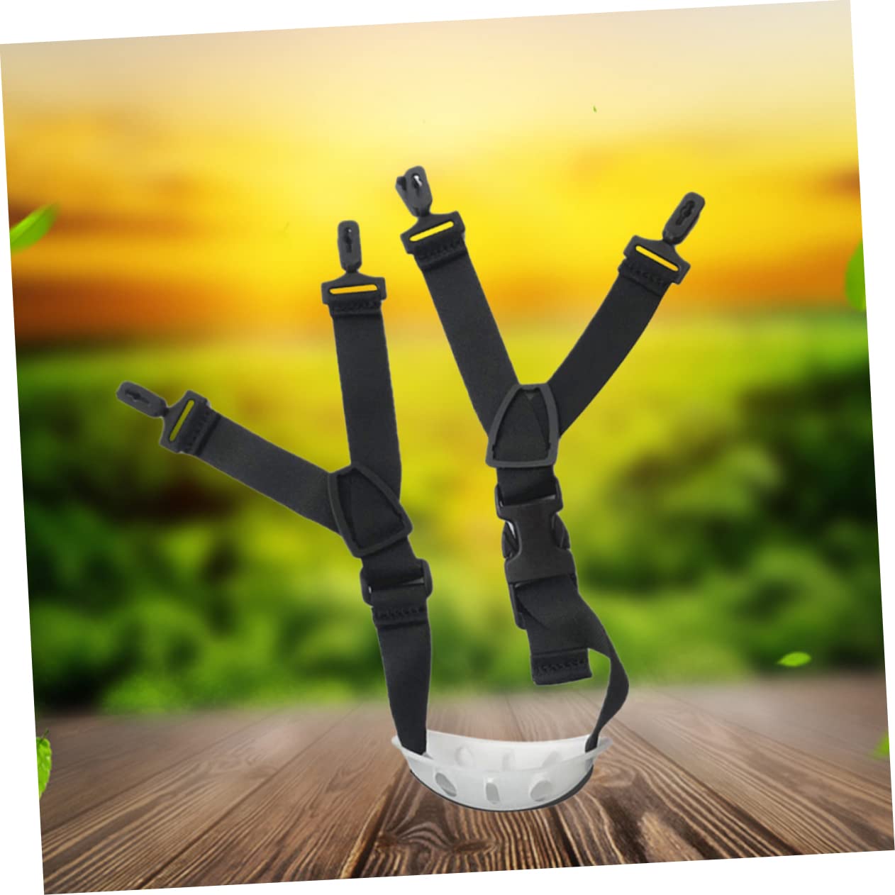 PartyKindom Safety Helmet Head Strap Chin Cup Soft Fabric Adjustable Buckle for Comfort Fit