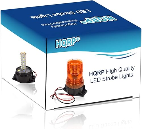 Miniatura 2 de HQRP 360 grados 12-100V 30-LED luz estroboscópica ámbar mini baliza para trabajo de seguridad y máxima visibilidad, camión pesado, carretilla
