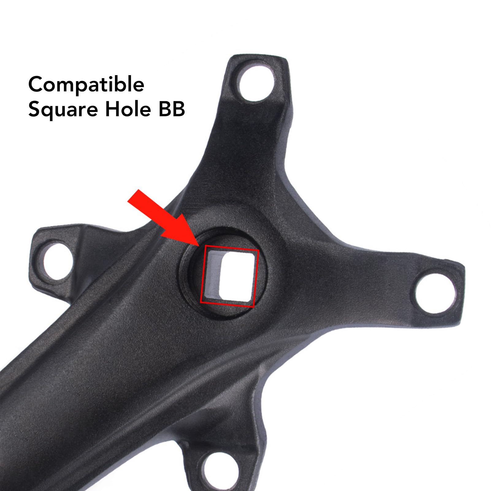 Jiawu Mechanizm Korbowy do Rowerów Górskich ze Stopu Aluminium 34T 104BCD Kwadratowy Otwór z pojedynczą tarczą, Dodatnia Ujemna Tarcza, Stabilne Trwałe Części do Konwersji 7-12 Prędkości Zapewniające