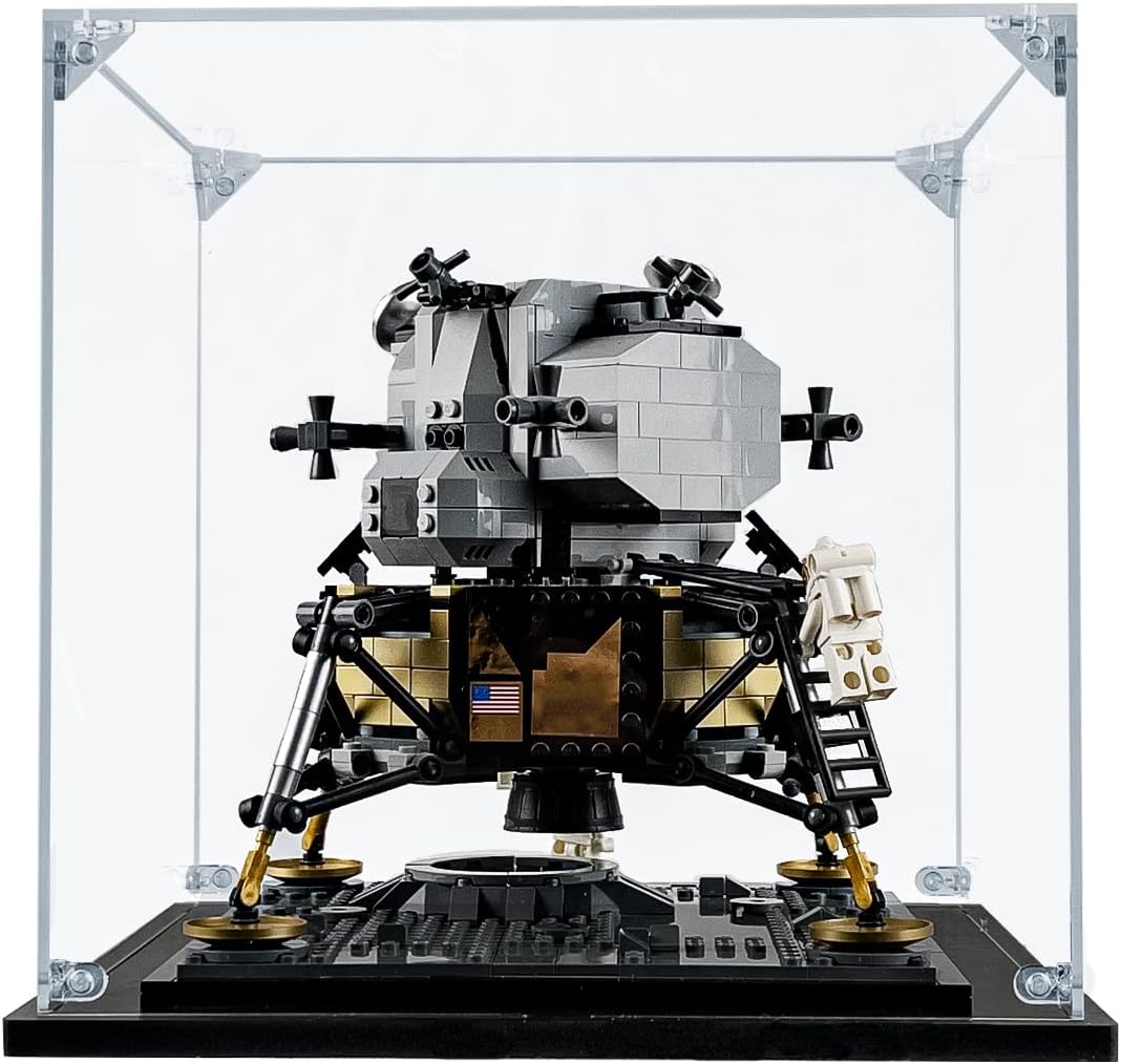 Acrylic Display Case Compatible for Lego NASA Apollo 11 Lunar Lander #10266, Dustproof Display Case (Case Only) (Lego Sets are NOT Included)