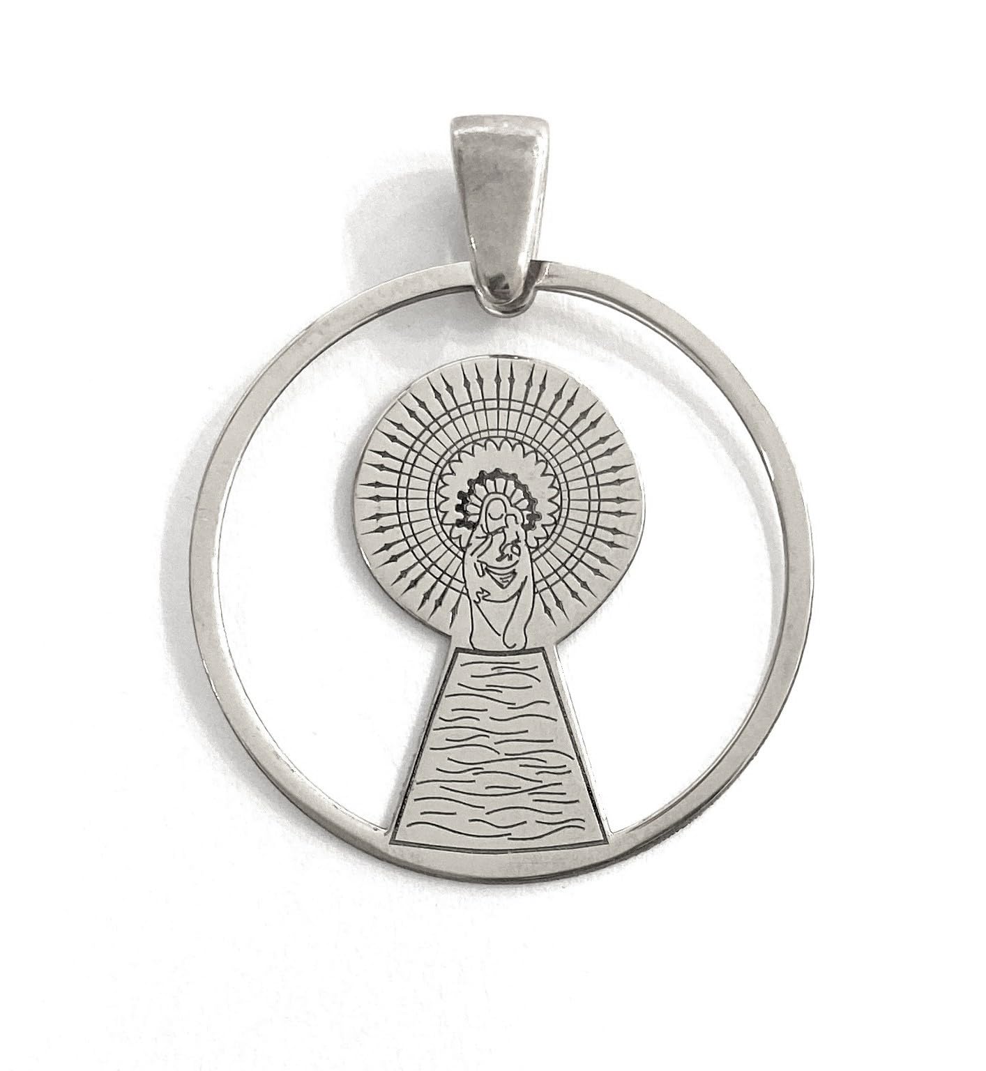 Medal komunii Virgin filar srebro i masa perłowa, 30, Srebro, SREBRNY
