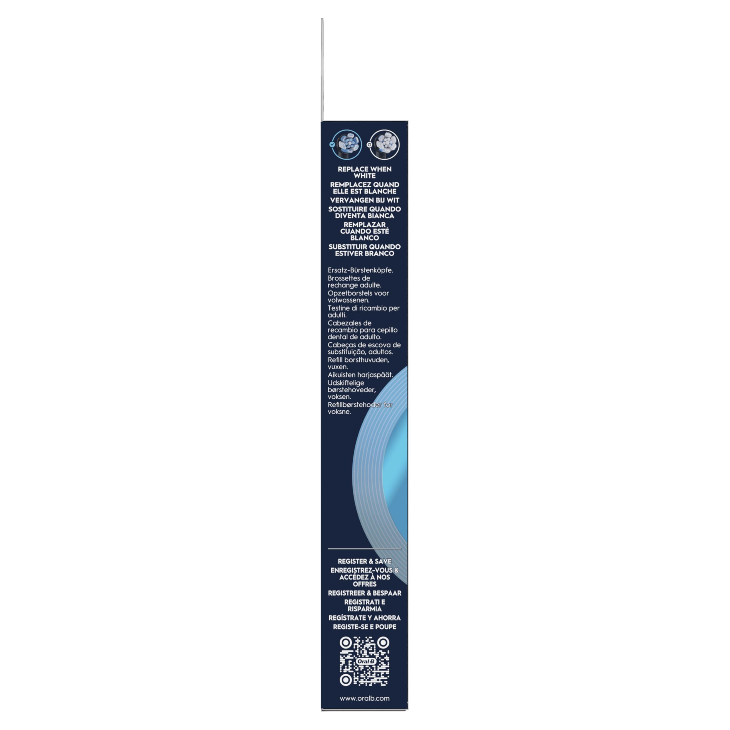 Oral-B - Juego de 2 cepillos de repuesto para cepillos de repuesto (limpios, automáticos, negros, cepillado profundo, eliminación de placa dental, cepillo redondo para cepillos eléctricos oral B iO