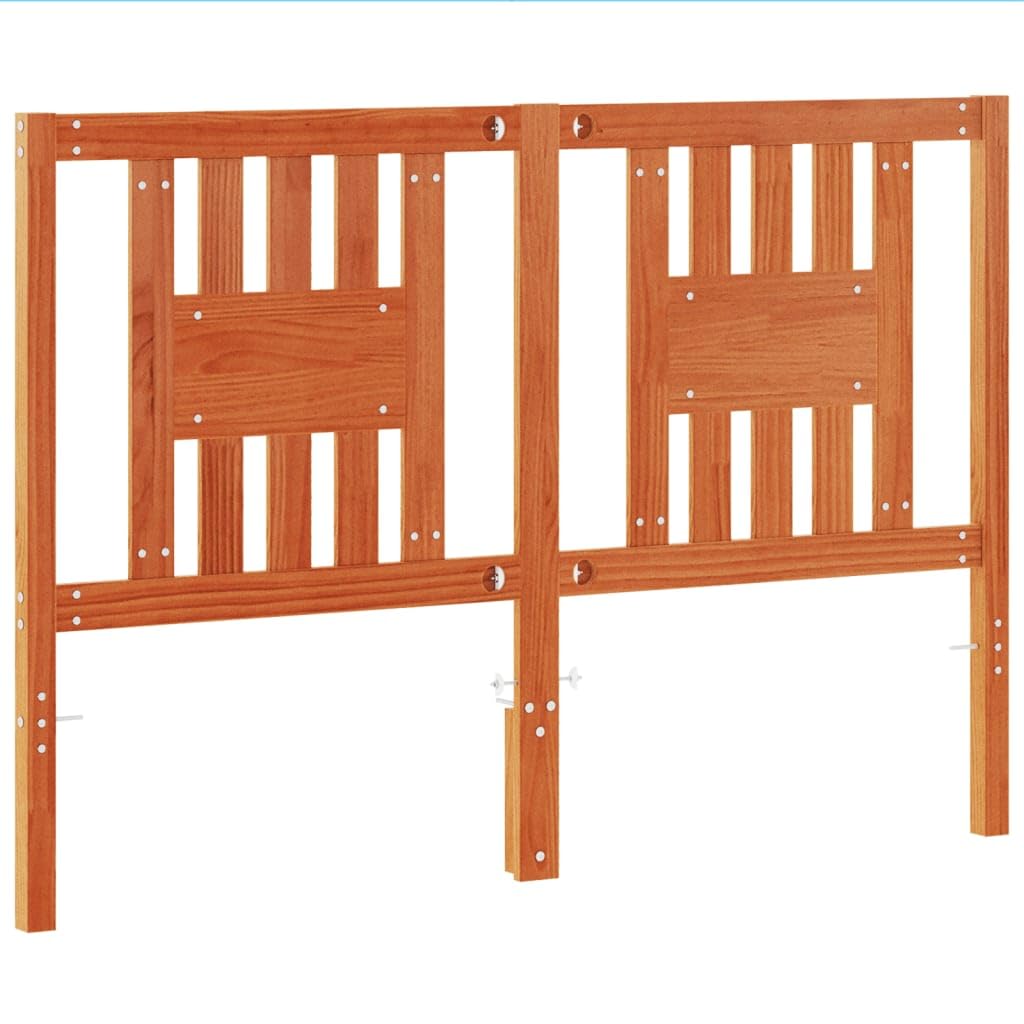 Testiera Marrone Cera 140 cm in Legno Massello di Pino Testiere Letto Matrimoniale Testiera Letto Una Piazza E Mezza Testata Letto Matrimoniale Spalliera Letto Singolo per Camere Da Letto