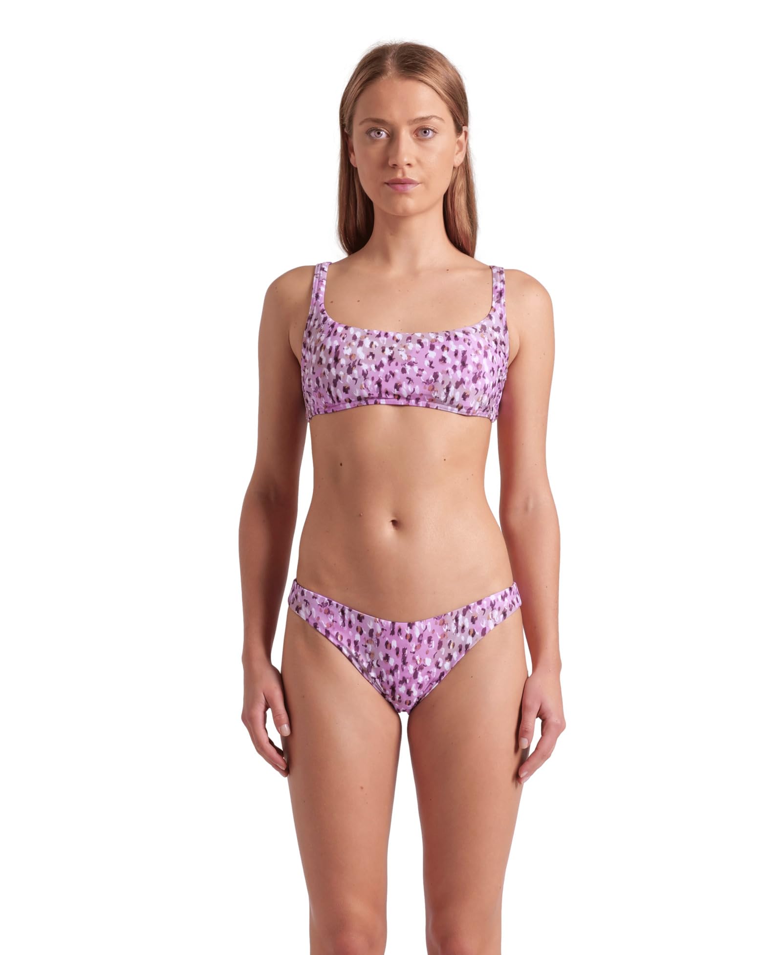ARENA Water Prints Women's Bralette Bikini Swimsuit with Stretchy Recycled Quick-Dry Fabric, Beach and Pool Swimsuit for Women, Women's Swimsuit with Removable Cups and Top with Ties