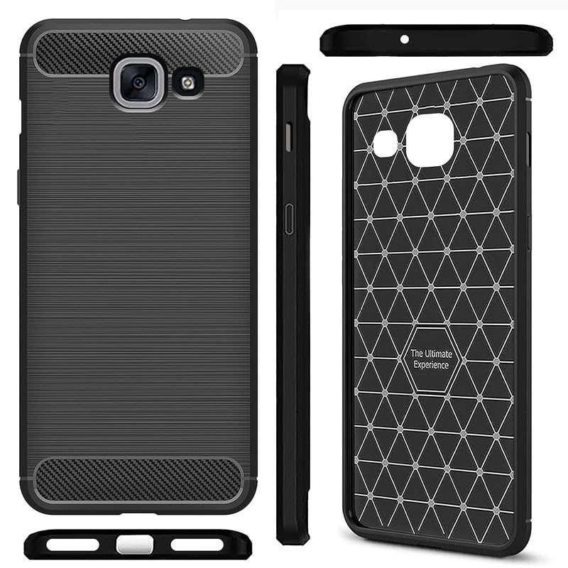 Image of Hybrid Carbon Fiber Back Case for Samsung Galaxy J7 Max (Black)