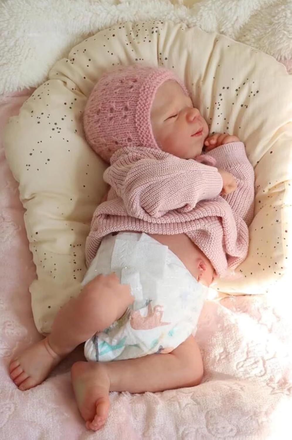 RXDOLL Reborn muñeca de bebé realista de 18 pulgadas 45 cm cuerpo de vinilo de silicona para dormir niña hecha a mano vida real recién nacido bebe impermeable suave con regalos de alimentación