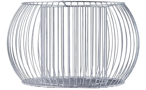 KADAX Gabion Plant Basket, Gabion, Flower Pot for Outdoors, Flowers, Garden, Patio, Round Planter Made of Galvanised Steel, Planter, Decoration, Stone Basket, (Diameter 53 cm, Height 33 cm)