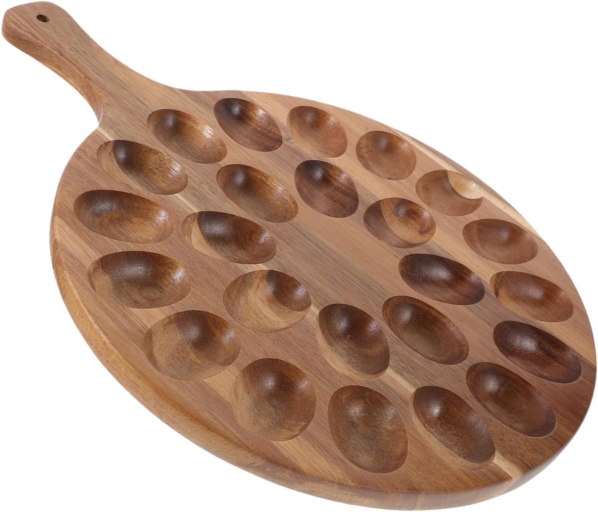 Wooden Deviled Tray Sturdy Storage Holder for Kitchen Use Chic Design for Easter Celebrations Crafted from Wood Practical and Safe for Home