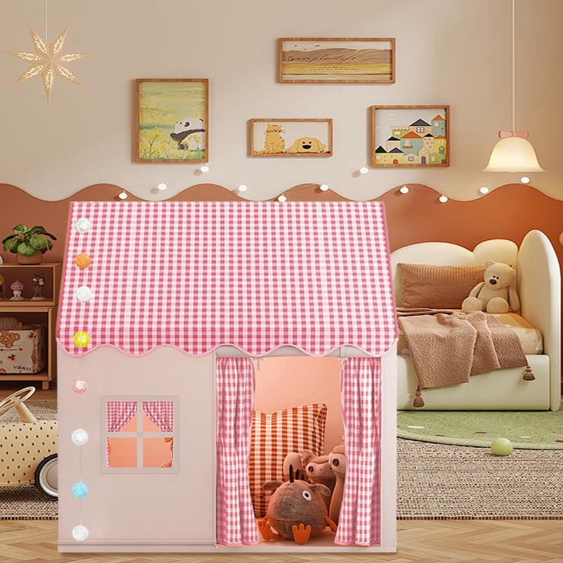 Tente de Jeu Enfants, Grande Princesse Maison de Jouets 120 x 105 x 128 cm Rose