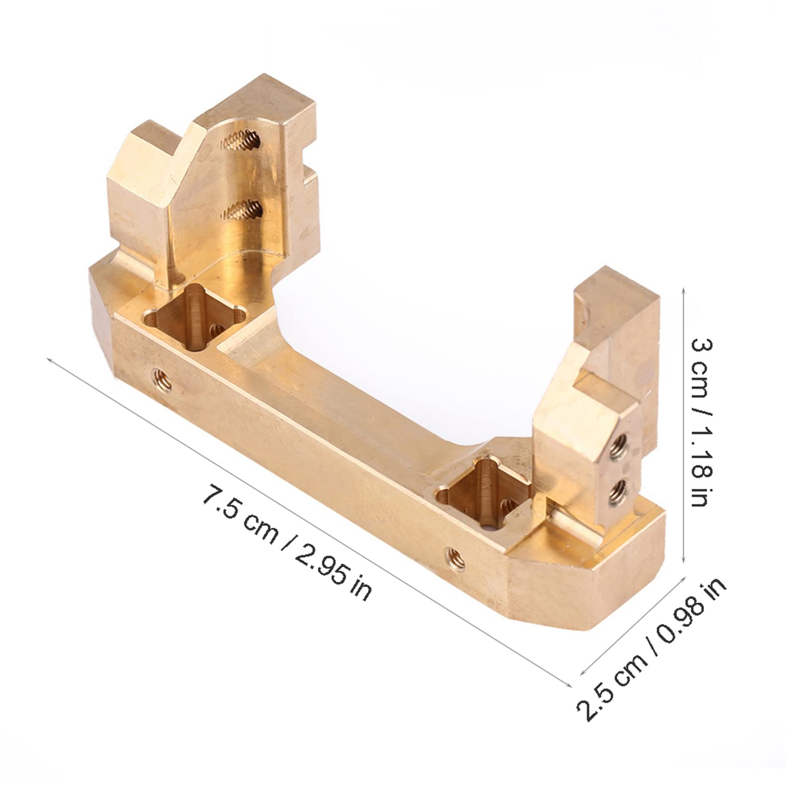 RC Front Bumper Mount, Brass Front Bumper Mount for RC Crawler Car with High Simulation Accessory, for Better Crawling Experience