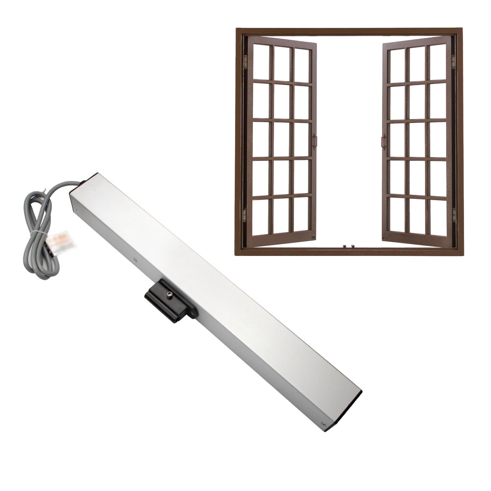 Abridor eléctrico de ventana para ventilación constante en invernaderos y techos