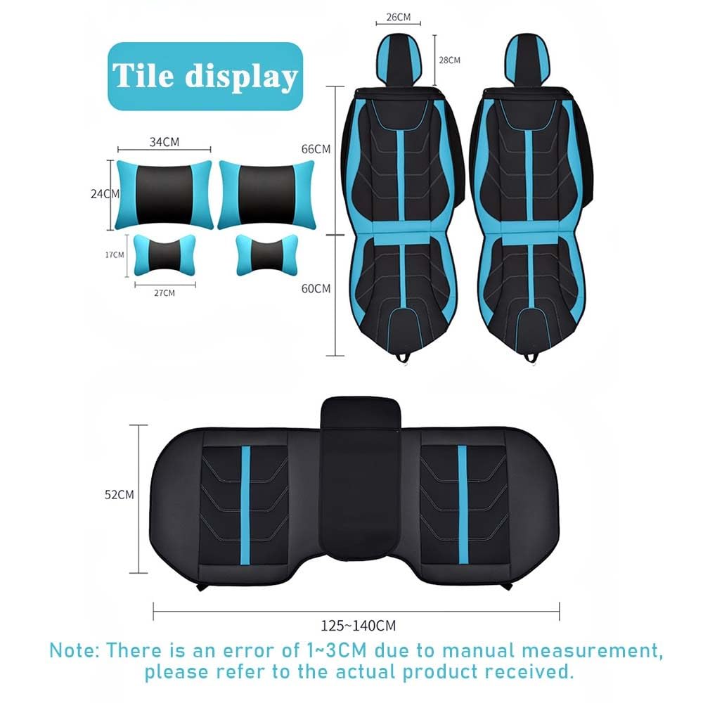 Respaldo Cubierta Protector Funda Asiento Coche Cojín Cubre Silla Cuero Ventilación Antideslizante para VW Passet, Jetta, Jetta GLI, Jetta, Hybric (Color : Grey-Full Set-Standard)