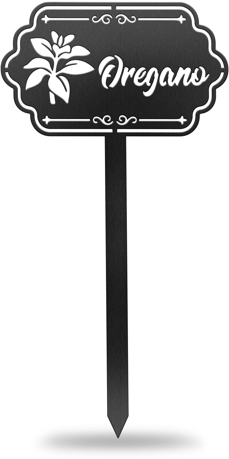 CUTHOLLOW Metal Plant Marker Stake Oregano for Outdoor Indoor, Waterproof 30x16cm Cute Garden Plant Labels Sign Tag for Herb, Farmhouse Greenhouse Decor - Funny Gardening Gifts