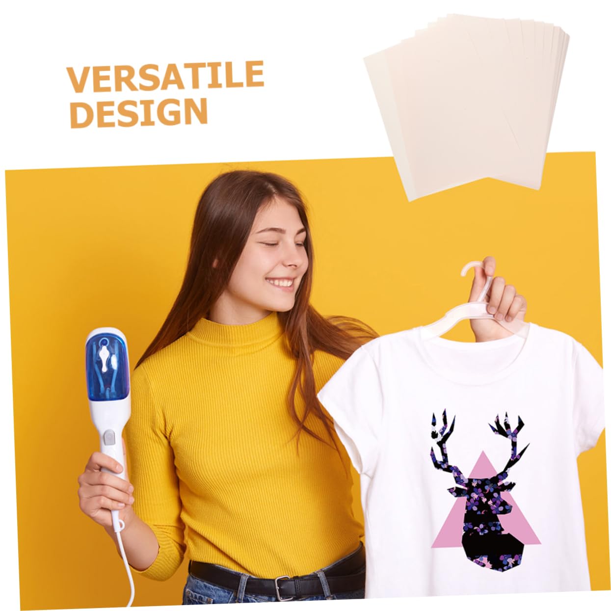 Operitacx 100 Blatt Sublimationspapier Heat Transfer Paper für T Shirts und Diy Projekte Schnelltrocknendes Leichtes Transferpapier Geeignet für Helle Stoffe und Tassen