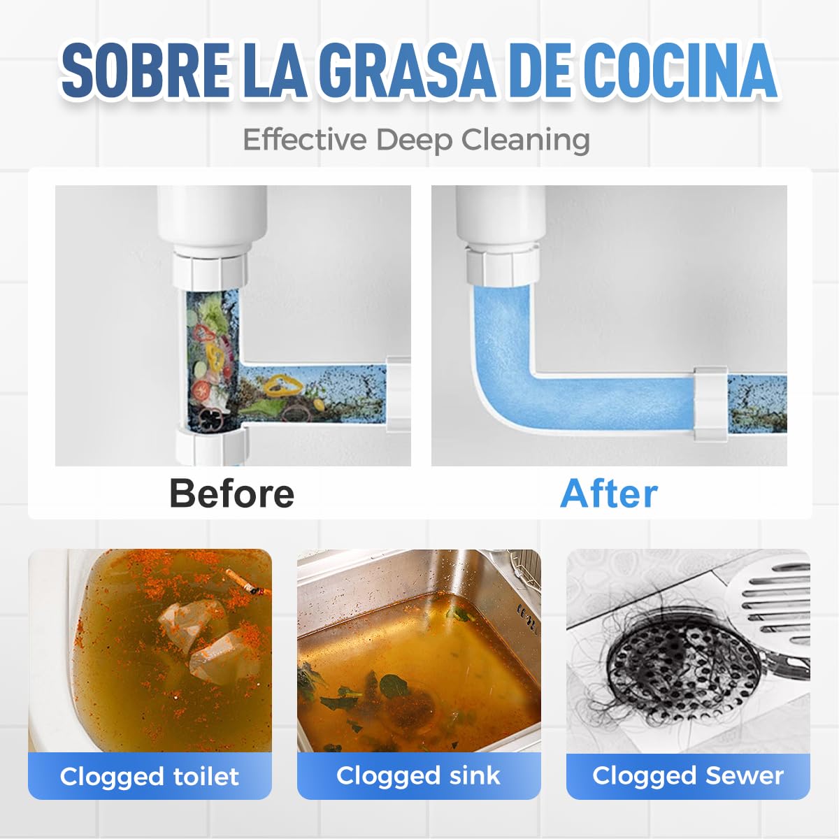 2026 Nouveau Déboucheur Canalisation, Wild Tornado Sink and Drain Cleaner, Lanoxie Déboucheur Pro Nettoyant Pour évier et Canalisation pour Toilettes Baignoire Douche Lavabo Déboucheur (3)