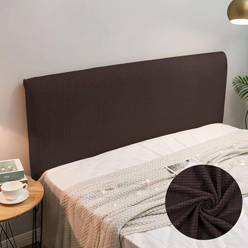 Redfire Cover Testata Letto 180-200cm,Lavabile Matrimoniale/Singolo Imbottito Fodera Elastica Protezione Nessuna Dissolvenza Elastica Fodera Protezione per Decorazione Camera,Testa di Moro