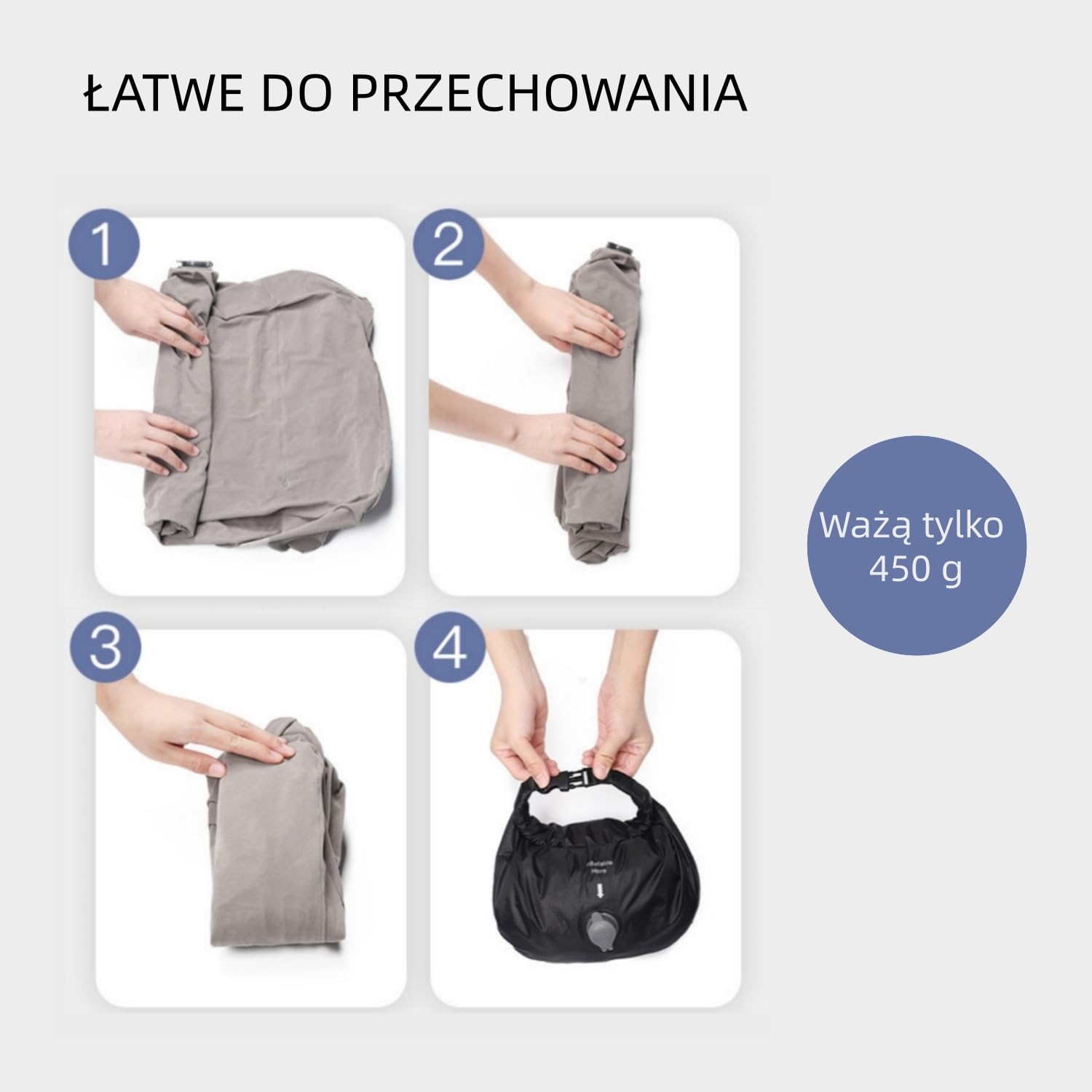 Nadmuchiwany Podnóżek z Workiem do Pompowania (6 sekund) – 450 g Lekki | Regulowana Wysokość 17–44 cm, 100 kg Wytrzymałości, Podnóżek Samolotowy do Podróży w Auto, Pociąg, dla Dzieci i Dorosłych