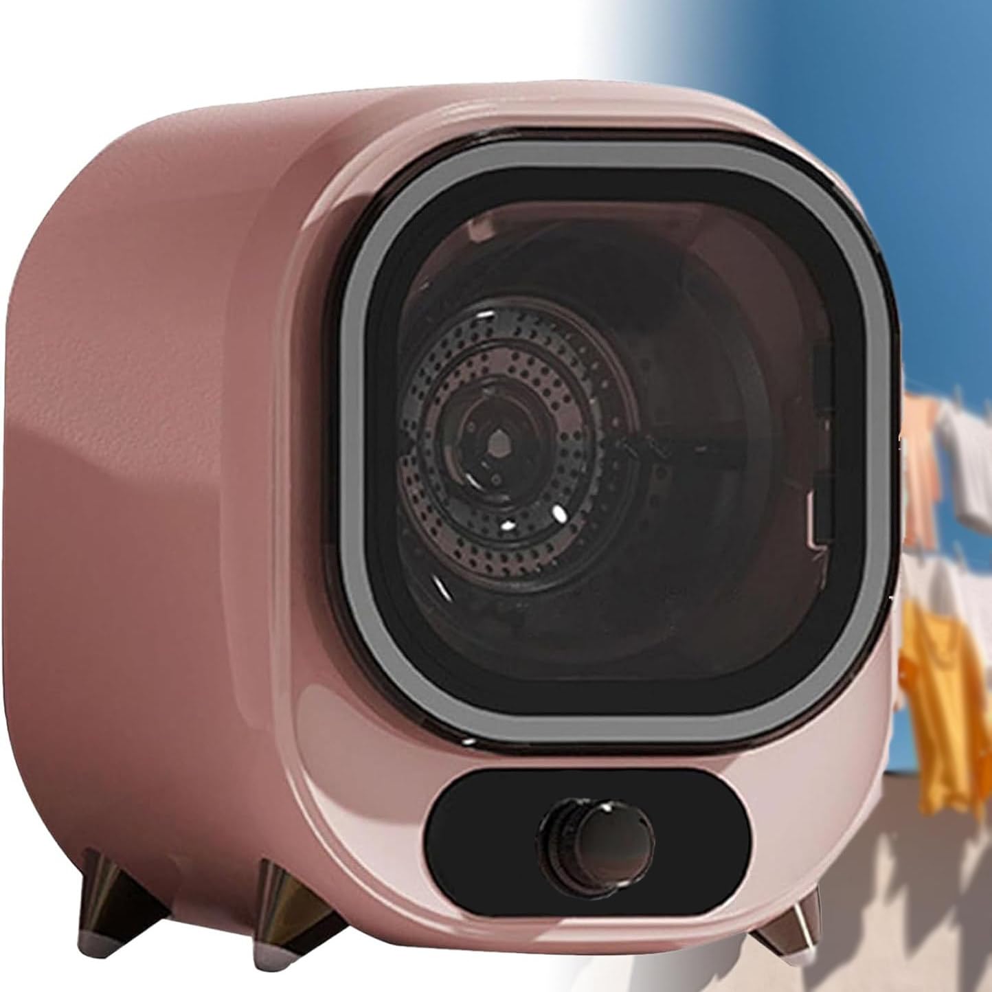Questa Asciugatrice Portatile da 450 Watt, Dotata di Doppia Sonda di Temperatura, Realizzata in Acciaio Inossidabile, per Dormitori, Appartamenti E Case Pink