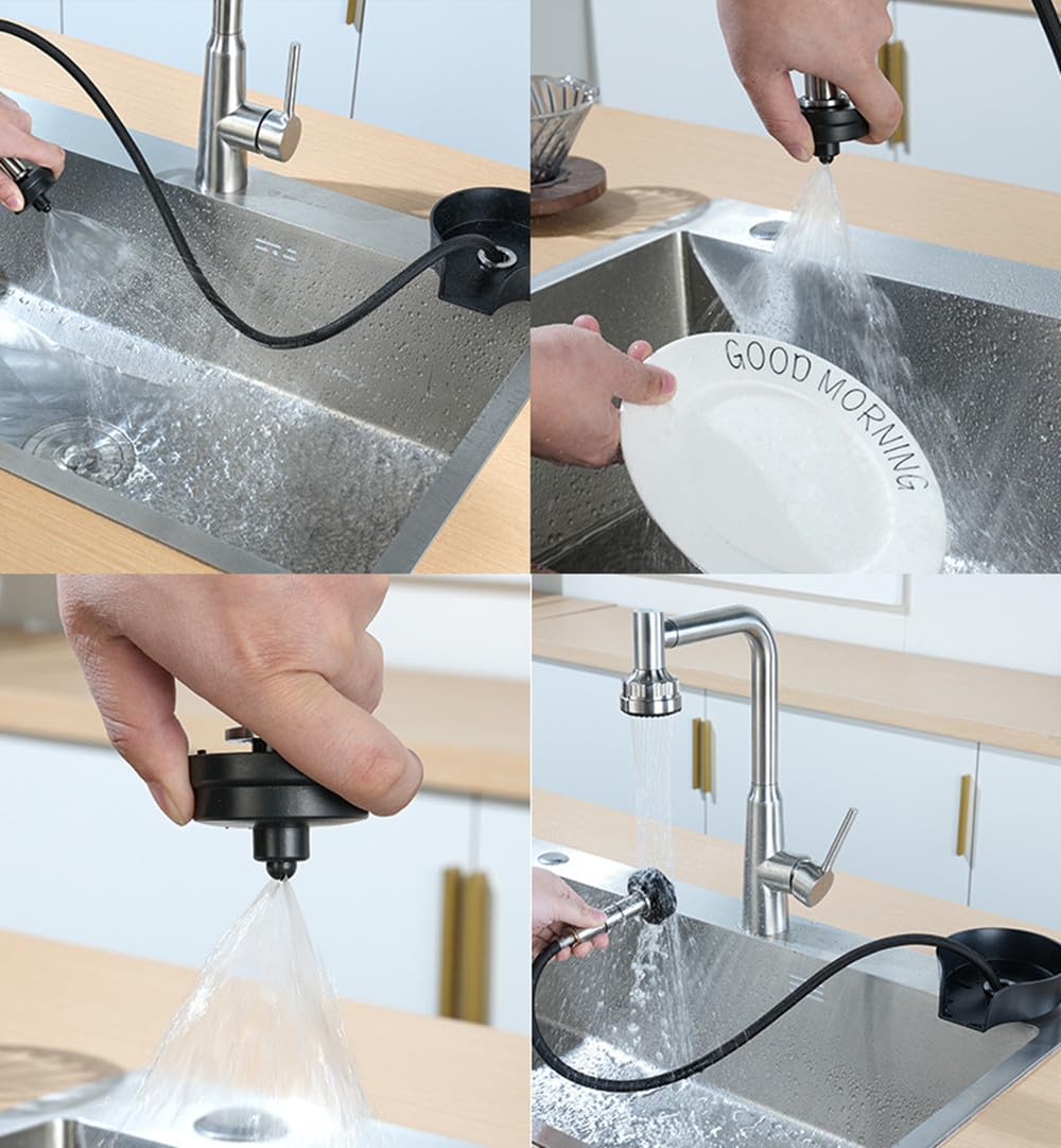 Rondella Automatica, Rondella Vetro Sciacquatrice, Tazza Automatica Sciacquatrice, Sciacquatrice per Vetro, Lavabicchieri per lavello, per Casa/Bar/Ristorante