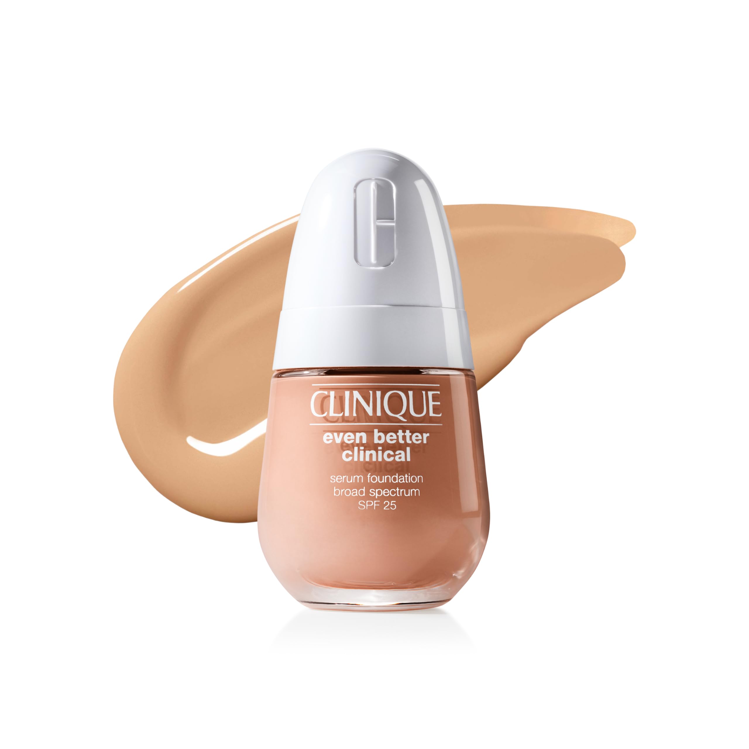Clinique Even Better Clinical Serum Liquid Foundation SPF 25 With Vitamin C, Salicylic Acid + Hyaluronic Acid For Combination to Oily Skin Types | Full Coverage + Matte Finish, Beige, 1 Fl Oz