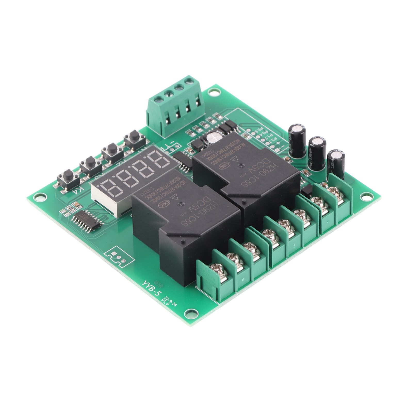 yyb-5 motor control board, 12v 24v forward reverse motor controller module, two way relay timing cycle module