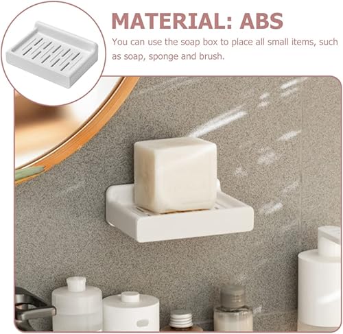 Miniatura 6 de Zerodeko Cajones de almacenamiento, jabonera, soporte para jabón, bandeja de jabón, platos autoadhesivos, protector de jabón de plástico para